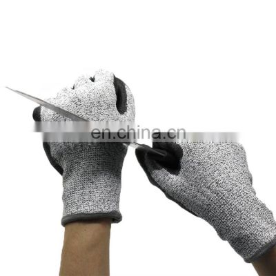 HUAYI  Cut resistant level 5 work gloves cutproof EN388 anti-cut safety gloves