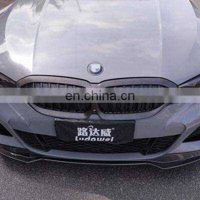 Hot Selling Carbon Fiber Single Slat Gloss Black Front Grille for BMW 3 Series G20 G28 Carbon Fiber Grille