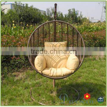 Outdoor Cheap PE Plastic Wicker Patio Furniture Hanging sofa Rattan Swing Chair Round Hammock