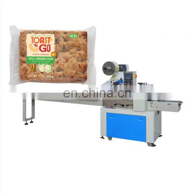 Horizontal Pillow Plastic Film Flow Soft Pretzels Tortilla Loaf Bread Teacake Roll Toast Hot Dog Bun Packing Wrapping Machine