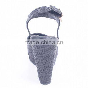 Factory Direct Selling Italian Fashion Women Snakeskin Shoes Summer Wedge Sandals 2016 photo-5