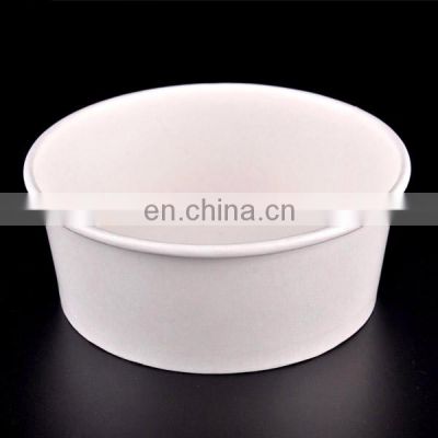 Double PE coated White paper salad bowl