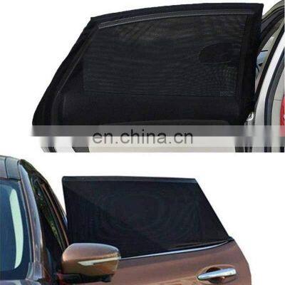 Hot sale 2Pcs Summer UV Protection Car Front Rear Side Window Sun Shade  Car Sunshade Net Mesh Curtain For Sedan SUV MPV