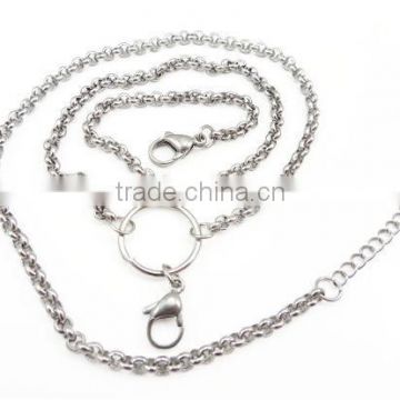 Stainless steel O chain necklace wholesale for floating locket