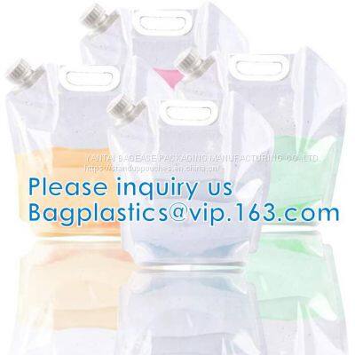 Portable Collapsible Hiking Water Container Foldable Water Bag 5 Liters,5L BPA Free Collapsible Water Bottle Handy Bags photo-2