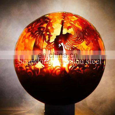 Factory Direct Sales Round Large Fire Pit With Decoration photo-3