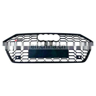 Latest RS7 style ABS front grill for Audi A7 frame quattro style bumper center honeycomb grill for Audi 2019-2021