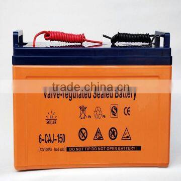 Manufacture of Solar Gelled Battery for Off-grid Solar System, 150Ah 12V