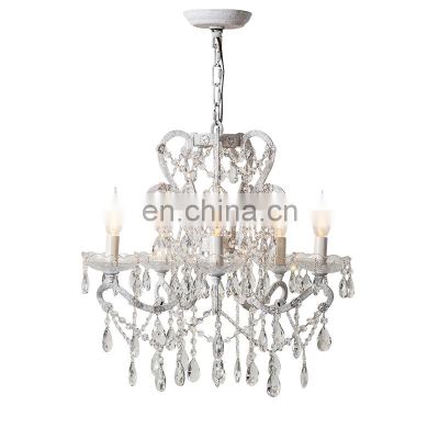 European chandelier living room crystal lamp modern minimalist bedroom lamp creative home dining room villa pendant lamp