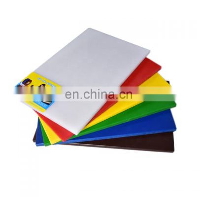 Hot selling food standard custom size cutting boards creative kitchen tools pe plastic chopping board for March Expo