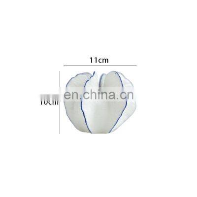 Скандинавский современный керамический вазон в форме карамболы. Искусственный горшочек для цветов. Керамический вазон для украшения интерьера дома photo-5