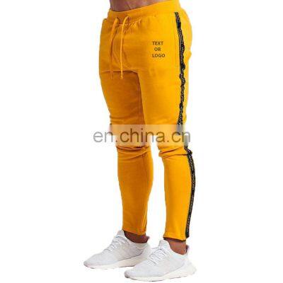 Contrast Side Panels Jogger Pant for Men Yellow Sweatpants Street Wear Fashion Track Pants Top Selling Supplier photo-2