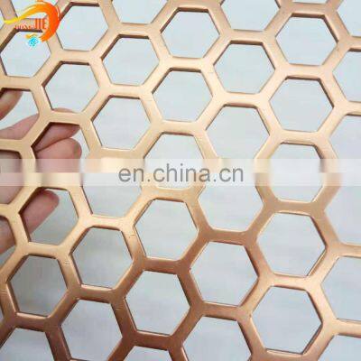 Aluminum Anodized Hexagonal Perforated Metal Sheet Fabrication photo-5