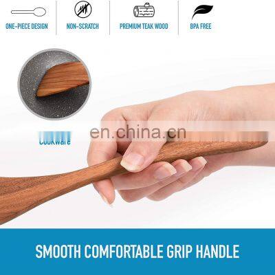 Natural Wood Utensils Kitchen Ware Cooking Utensils Set Spoons And Spatulas Wooden Spoons For Cooking Salad Fork photo-3