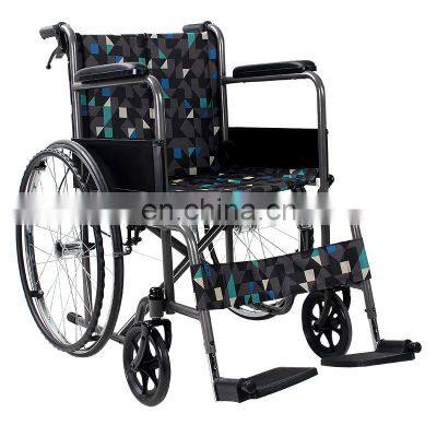 Wheelchair Supplier Price FS809 Wheel Chair Fold Home Hospital Portable Folding Light Weight Manual Wheelchair