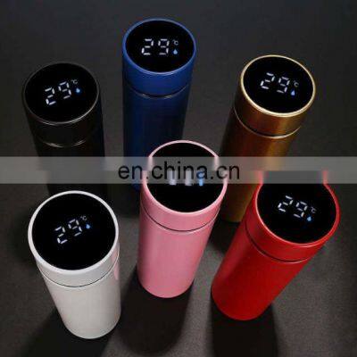 Tumbler with Temperature Smart Thermos Water Bottle LED Digital