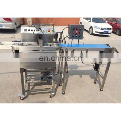 chocolate enrobing machine cookies enrobed sandwich chocolate coating machine