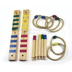 Outdoor Wooden Ring Toss Game Set Lawn Backyard Ring Toss photo-2