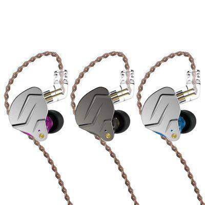 KZ ZSN Pro Metal Headset 1BA+1DD Hybrid Technology Wired Headphones With Microphone In-Ear Monitor Sport HiFi Earbuds Earphone