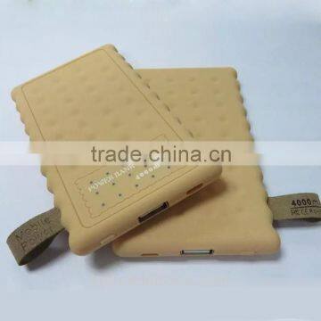 Shenzhen biscuit usb Power Bank mobile charger 4000mAh