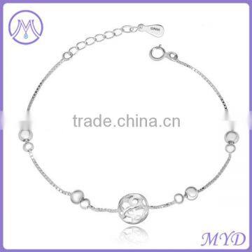 Fashion Jewelry High Quality 925 Sterling Silver Jingle Bell Fancy Girls Charm Anklet photo-6