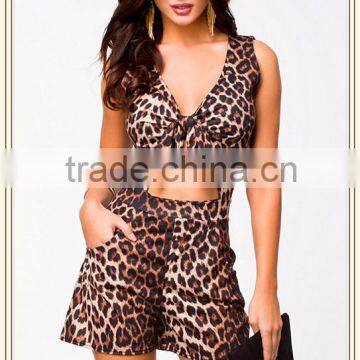 OEM One Piece Sexy Leopard Print Playsuit/Jumpsuit