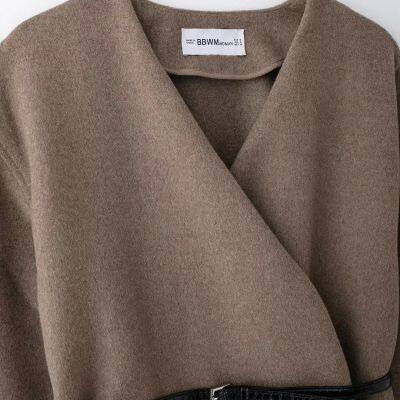 New Style Women's Retro Loose Casual Long-sleeved Coat With Belt and Soft Fabric. photo-2