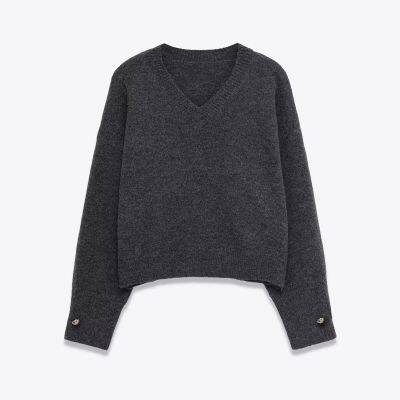 2025 New Fashionable and Elegant Women's Soft Knit Button-Up Top photo-4