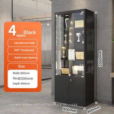 3C Tempered Glass Award Display Case Model B-400 | Safe Rounded Corners | for School Lobby photo-1