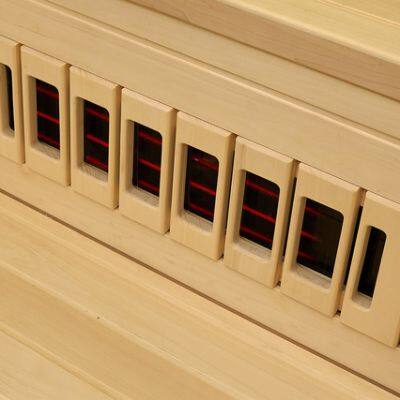 Modern 2 Person Panoramic Glass Relaxation Sauna Room Outdoor Villa, Dry Steam Red Cedar Solid Wood photo-5