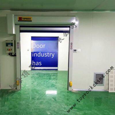 PVC быстрый откатный шлагбаум, автоматическая подъемная дверь, электрическая индуктивная быстрая откатная дверь для промышленного экологически чистого и безпылевого цеха