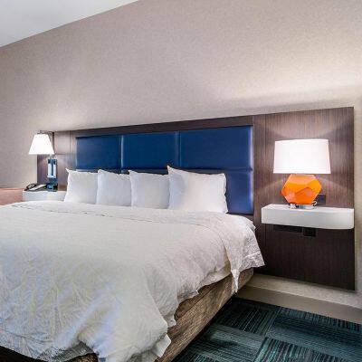 Modern Bedroom Furniture Storage Double Bed With USB Interface and Fabric Headboard Wooden Beds photo-2