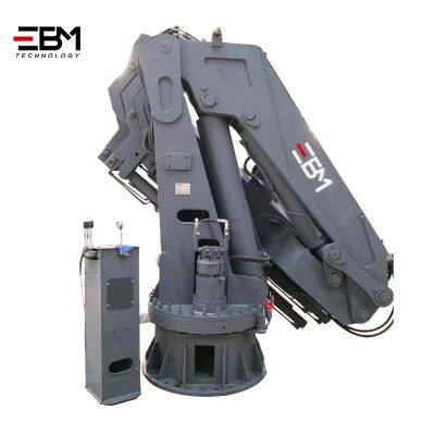 Морской манипуляторный кран для шельфовых работ с складывающейся телескопической стрелой, волновым компенсатором и дистанционным управлением photo-2