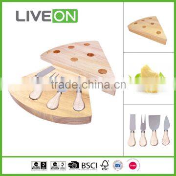 2015 popular cake shape cheese knives cheese cutting board set