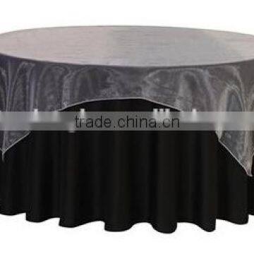 Elegant White Organza Table Overlay