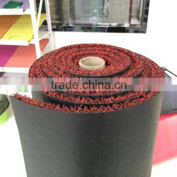 Thick double color pvc floor mat with bottom