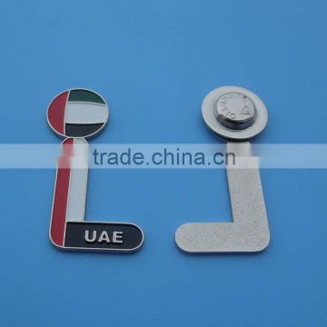 Capital Letter L silver magnetic pin badge for UAE