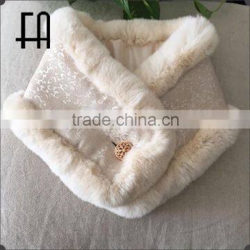 Factory direct wholesale price real rex rabbit fur muffle /rabbit fur scarf