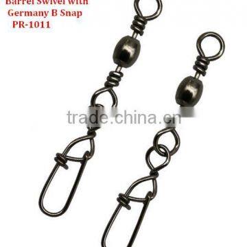 Heavy Duty swivel fishing snap clip Brass Barrel swivel with Germany B Snap