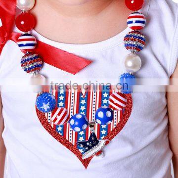 4th of July Baby Outfit Independence Day White Tank Top Lace Ruffle Short Girls S photo-2