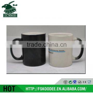 Black & white magic mug ceramic material BPA free