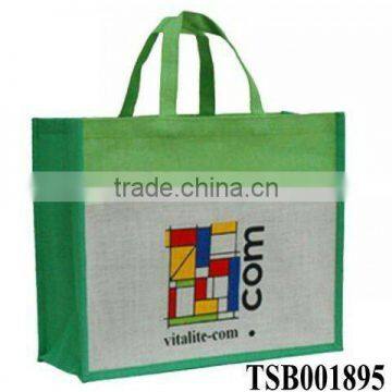 fashion printed promotional jute bag eco-friendly jute bag wine bottle tote bag