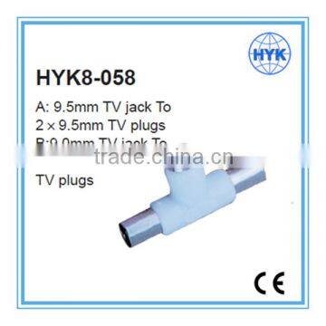 9.5mm TV Plug/TV Jack/angle Type/coaxial Connector Screw Type/audio & Video Plug