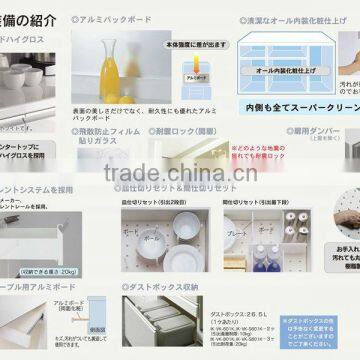 Japanese High Quality Kitchen Kabinet With Diamond High Gloss Material photo-3