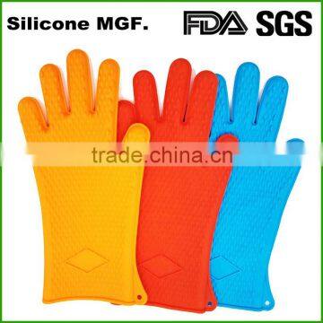NEW 2016 Long Max Heat Silicone BBQ Gloves Best Brand Heat Resistant Cooking And Grill Gloves