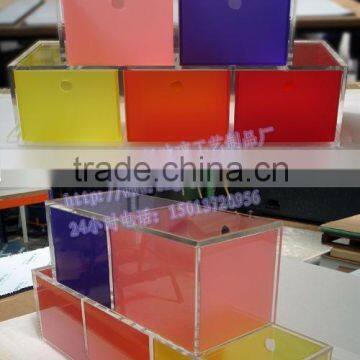 Smooth Colorful Acrylic Display Box ,Colored Acrylic Box photo-2