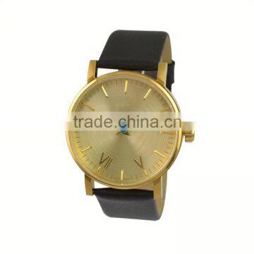 alloy metal wrist watch with leather strap popular customized leather watch cheap leather quartz watch men