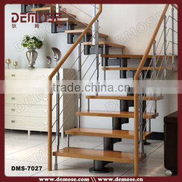 new design classic style iron wood tread modular spiral stairs