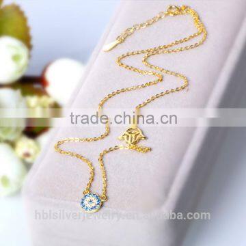 2017 Latest 925 Sterling Silver Jewelry Necklace With Gold Plating photo-5