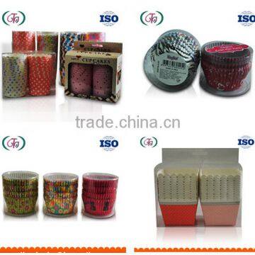 PE Paper Cupcake Liners Roll Up Mouth Baking Cup for Cakes photo-5